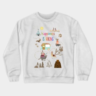 Happiness is hiking Crewneck Sweatshirt